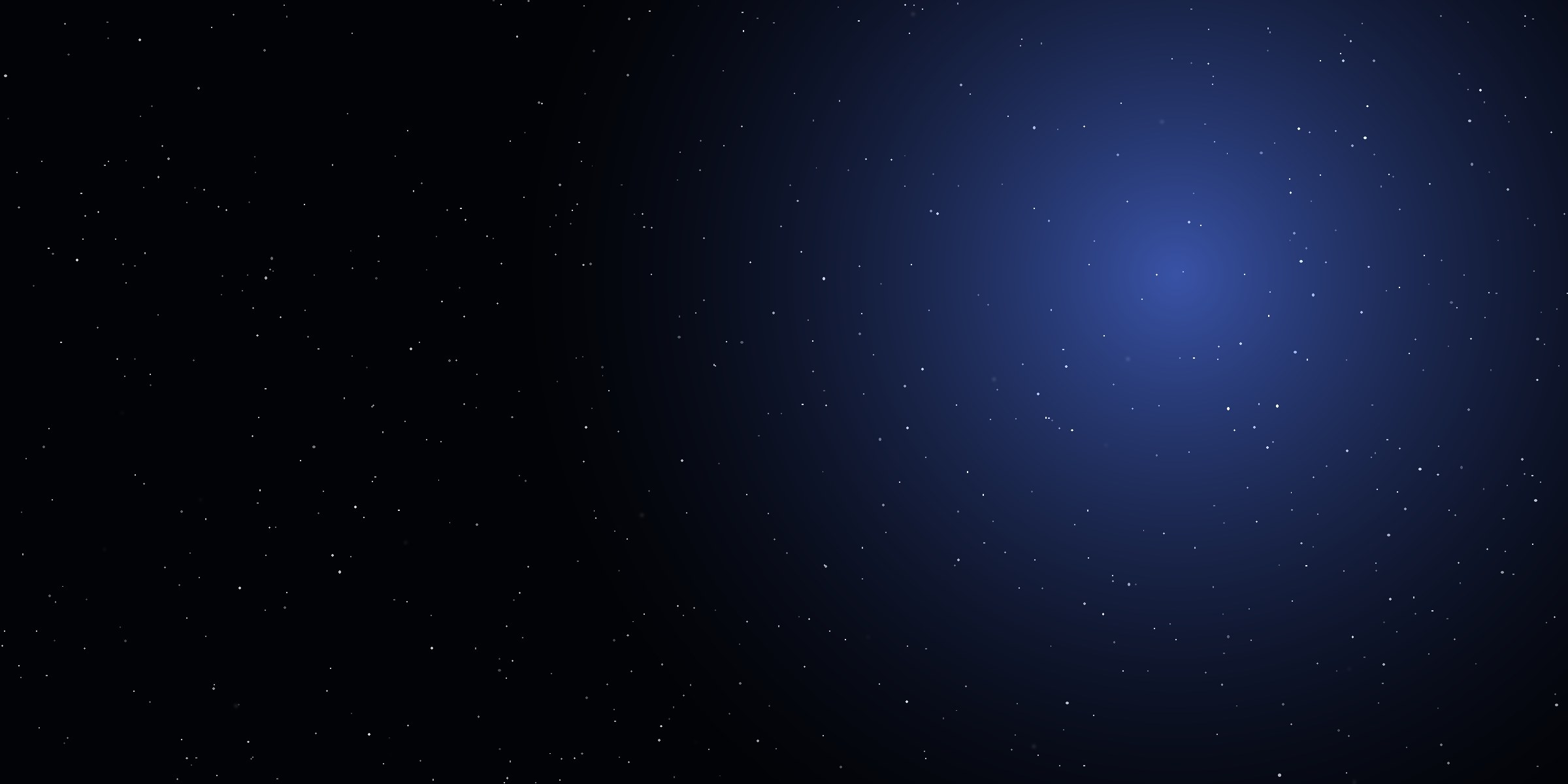 Illustration of a soft blue nebula glow against a starfield